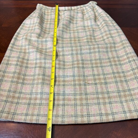 Vintage 1950s Prestige David Presson Wool Plaid Skirt Suit Set Jacket Mod Size S - Picture 6 of 16